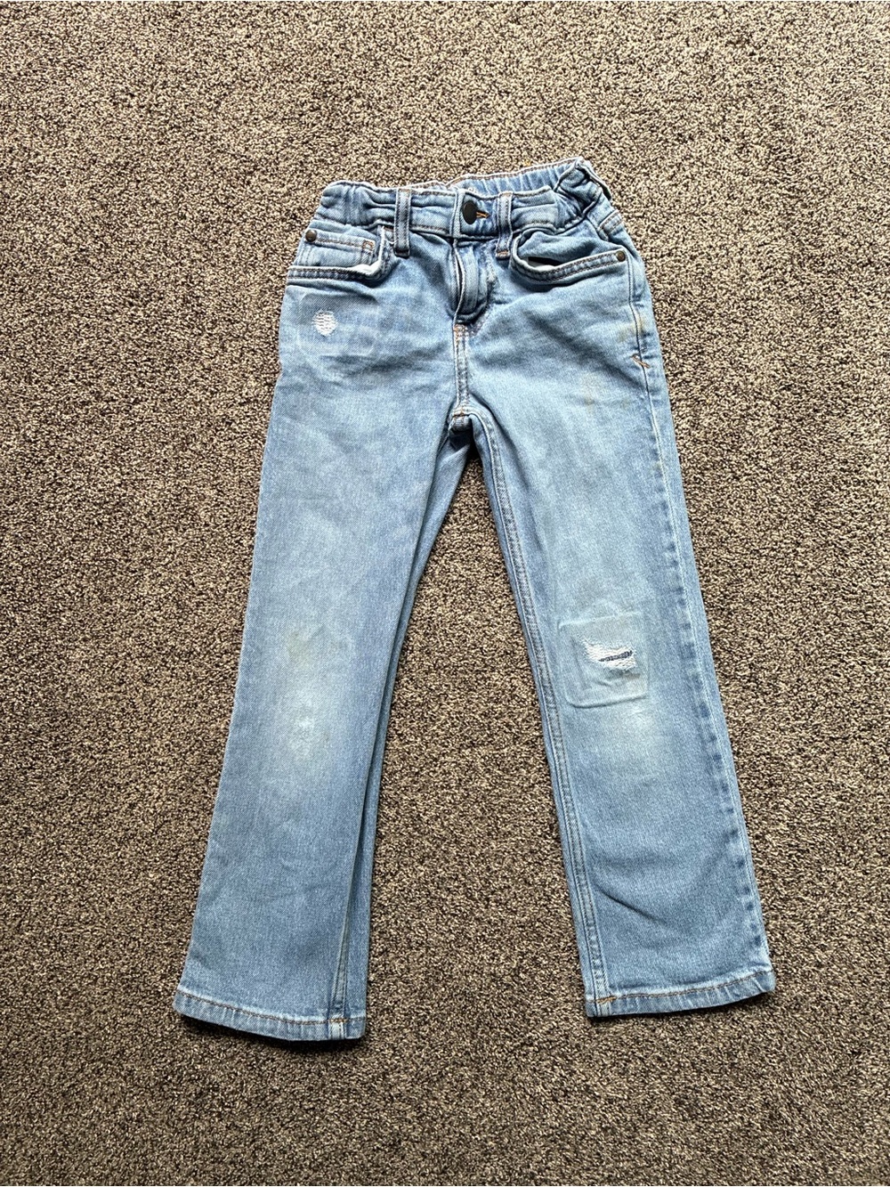Art Class Boy’s Relaxed Straight Denim Distressed Jeans, Size 6